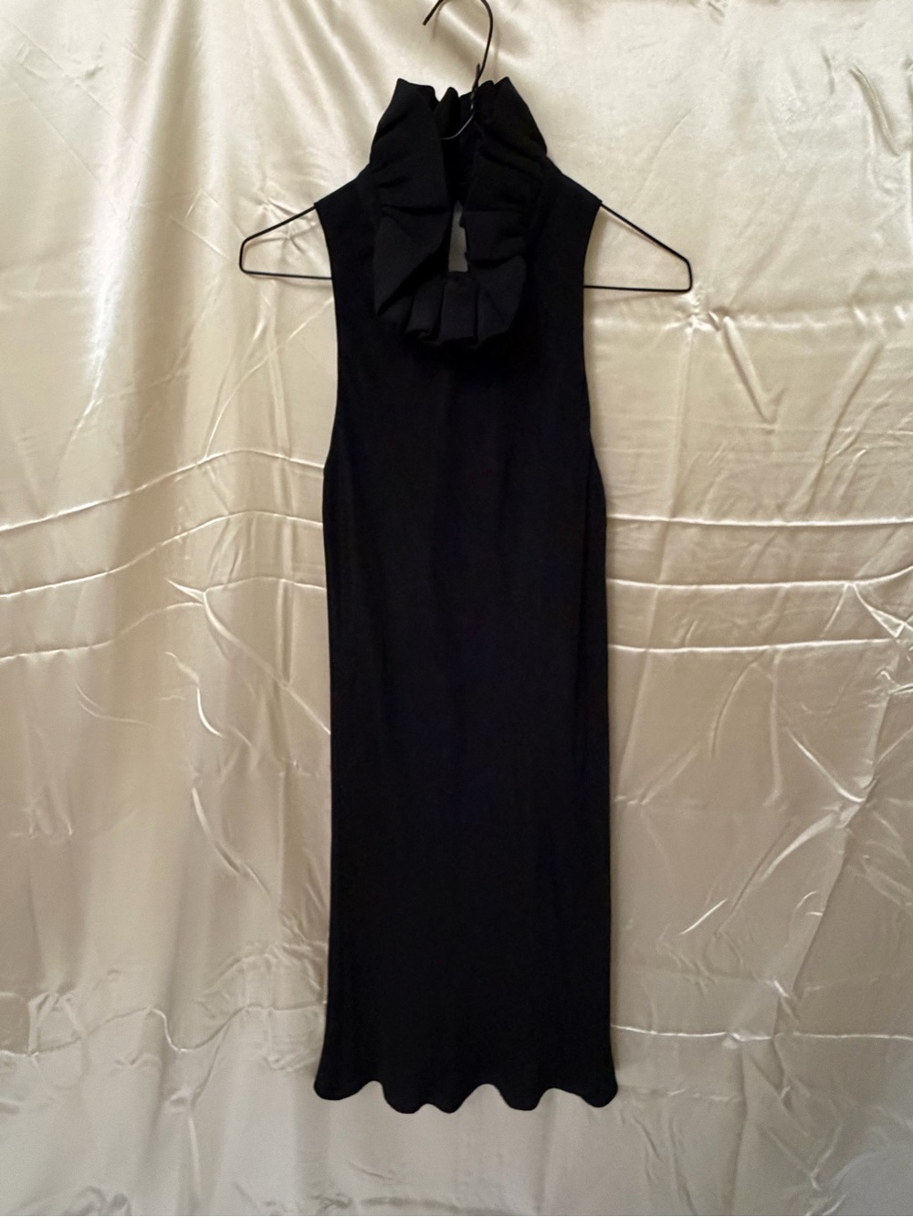 Flores & Flores Black Silk Cocktail Dress – Size 4